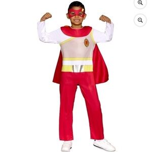 Ryan’s World R Super Hero Costume NEW Small Kids Red